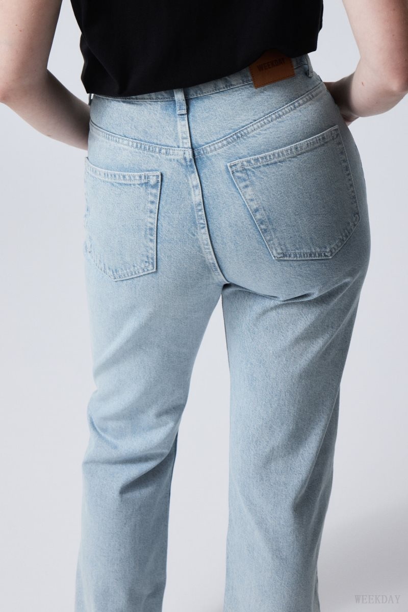 Blue Weekday Rowe Extra High Straight Jeans | ELTM5344