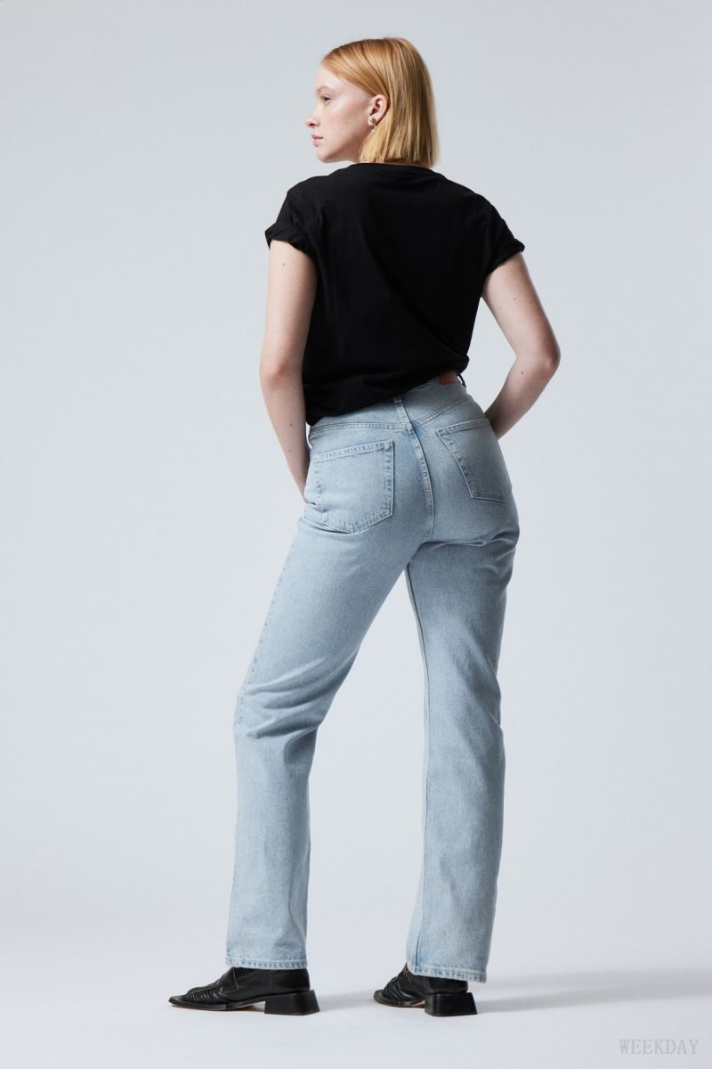 Blue Weekday Rowe Extra High Straight Jeans | ELTM5344