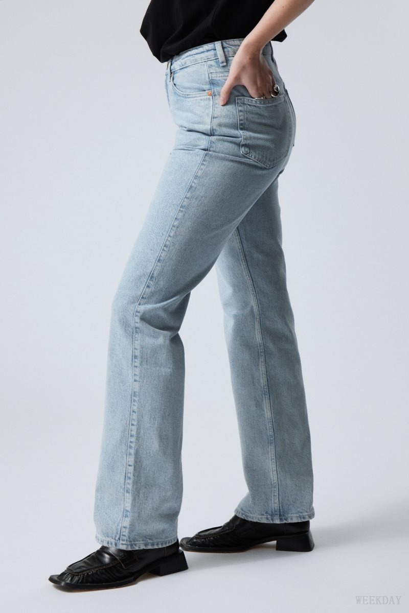 Blue Weekday Rowe Extra High Straight Jeans | ELTM5344