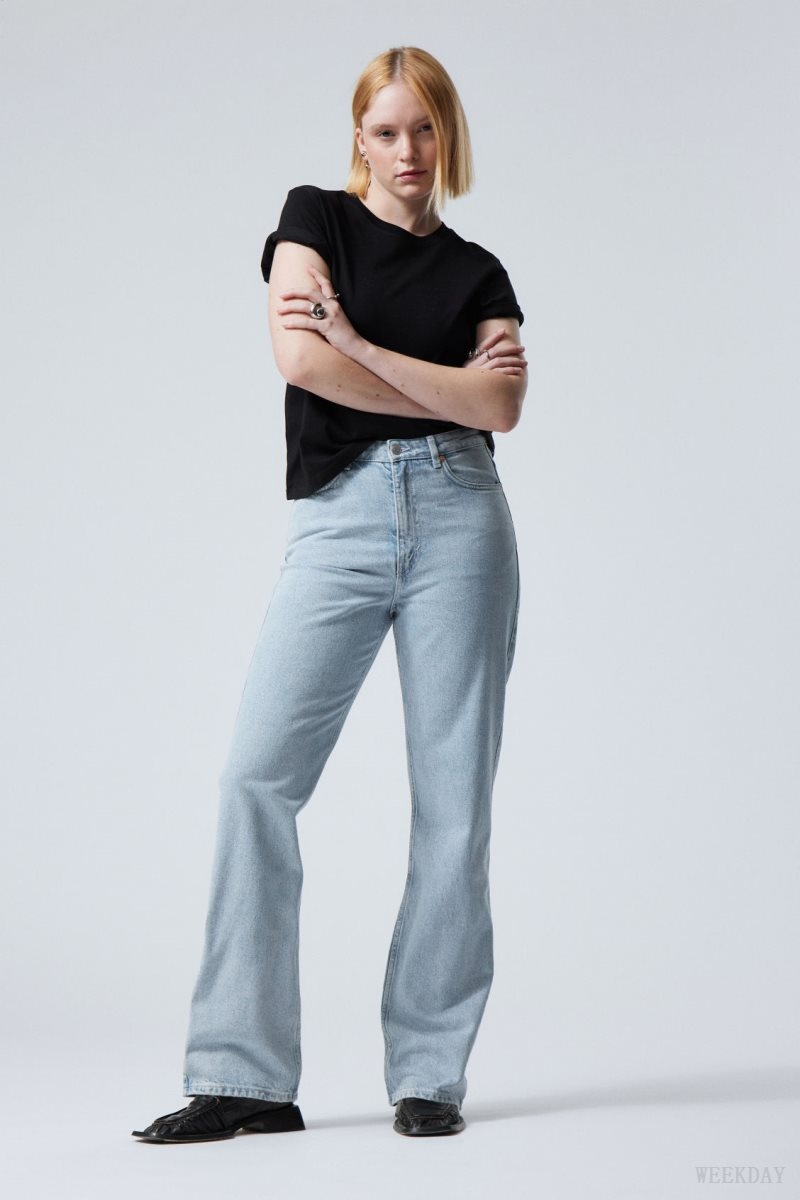 Blue Weekday Rowe Extra High Straight Jeans | ELTM5344