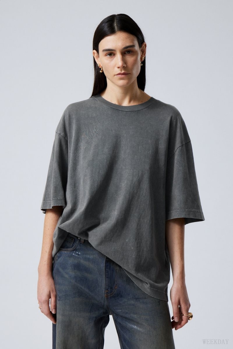 Blue Weekday Soft Oversized T-shirt | AWRI5756