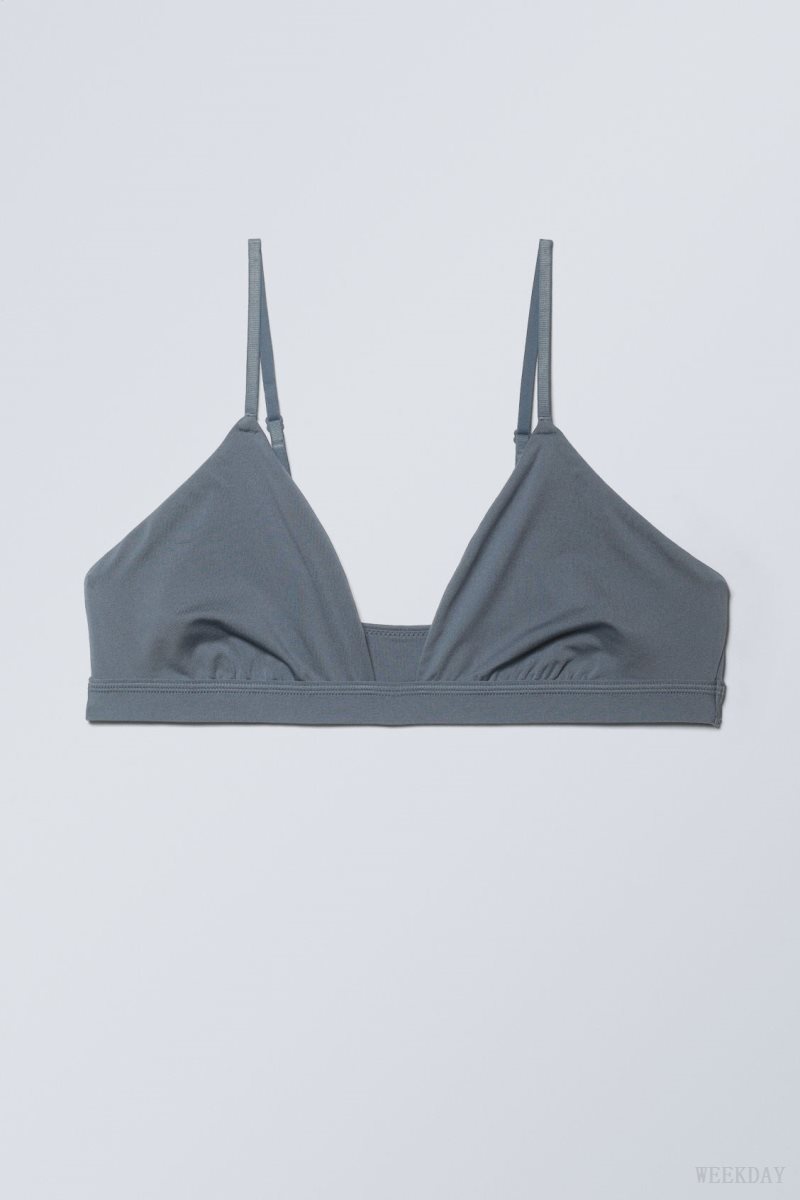 Blue Weekday Soft Triangle Bralette Soul | ETQP4772