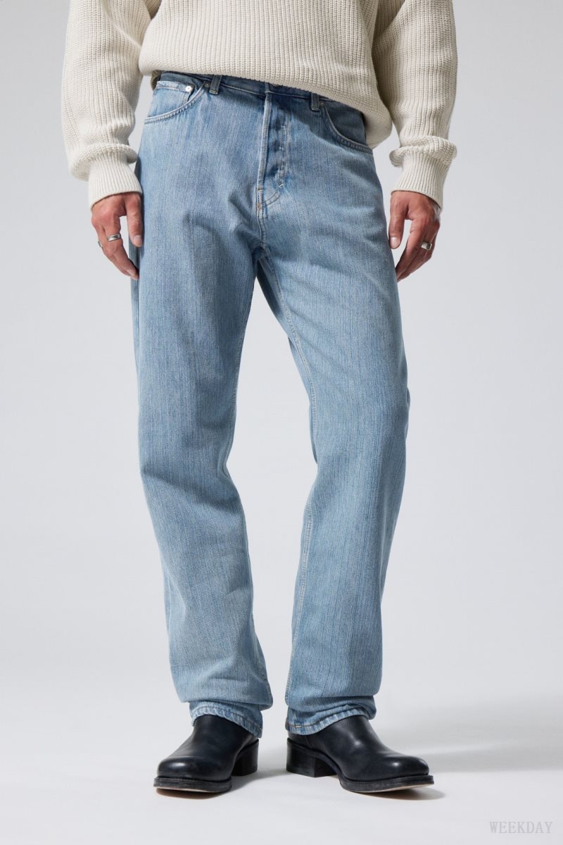 Blue Weekday Space Relaxed Straight Jeans | RSQB3871