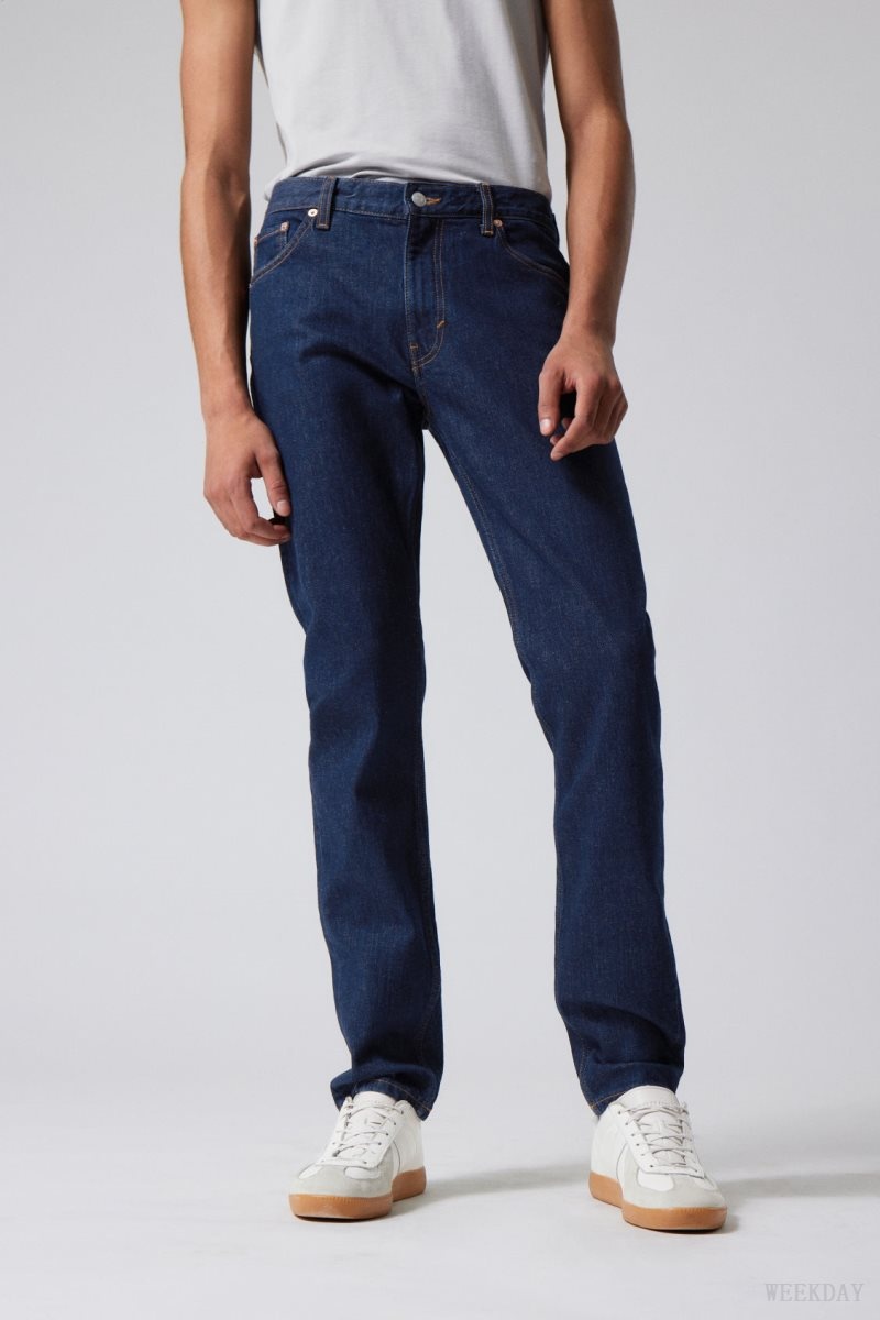 Blue Weekday Sunday Slim Tapered Jeans | UYOT3035