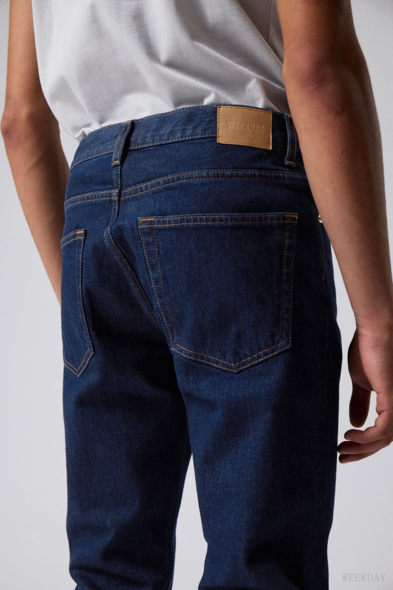 Blue Weekday Sunday Slim Tapered Jeans | UYOT3035