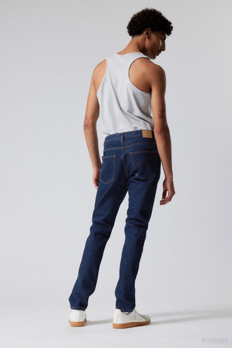 Blue Weekday Sunday Slim Tapered Jeans | UYOT3035