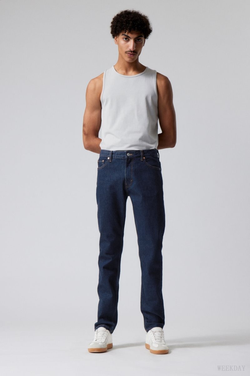 Blue Weekday Sunday Slim Tapered Jeans | UYOT3035