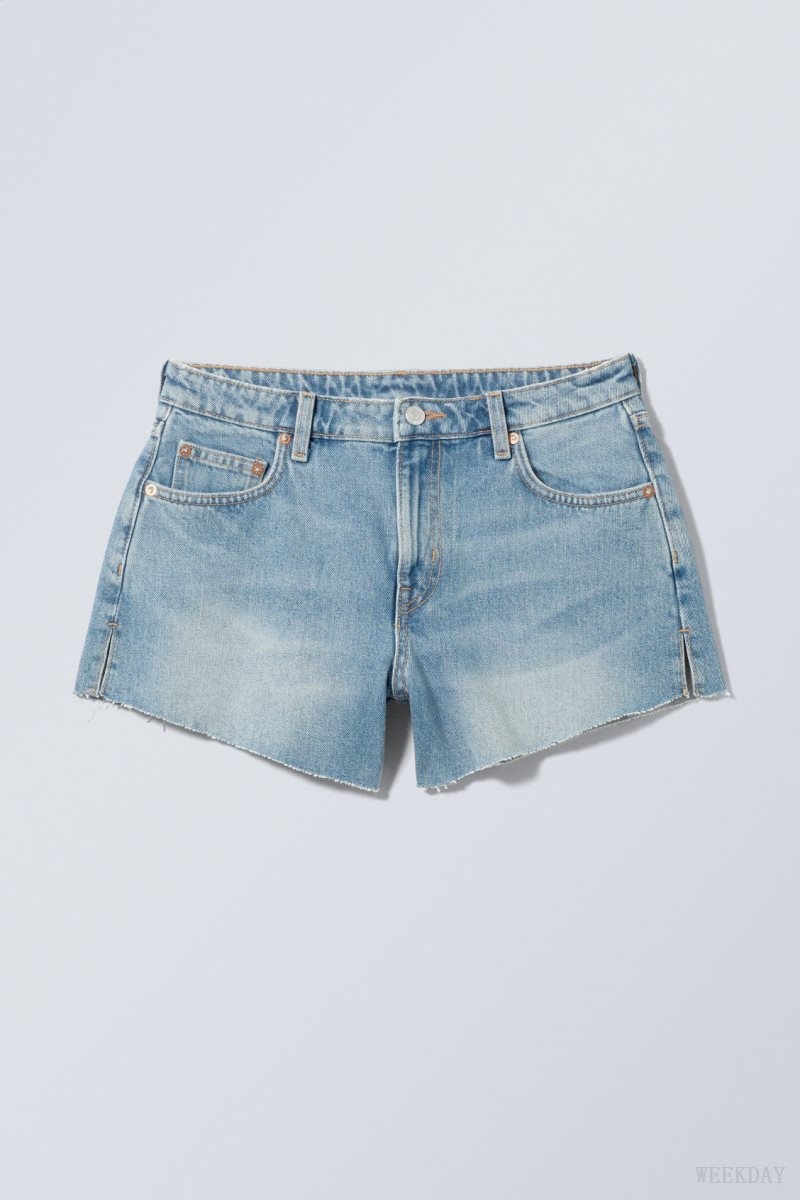 Blue Weekday Swift Denim Shorts | NCXS5380