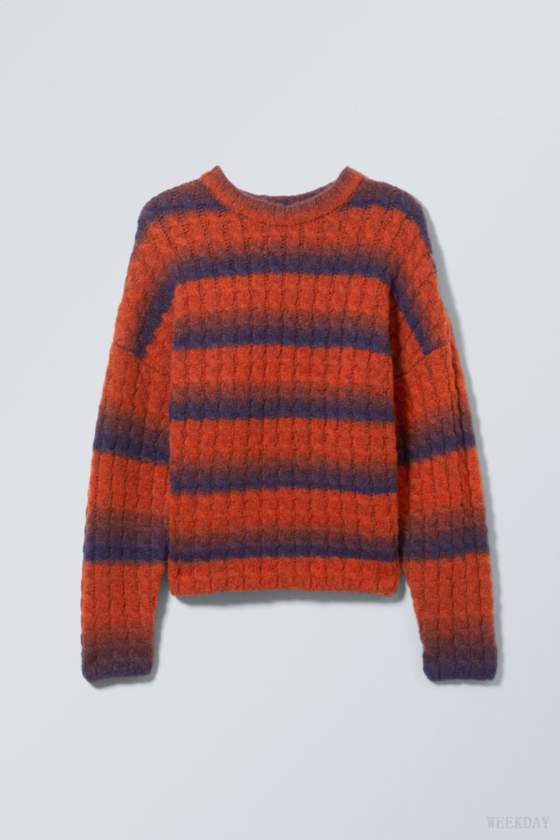 Blue / Red Weekday Connor Wool Blend Sweater | CIYI5081