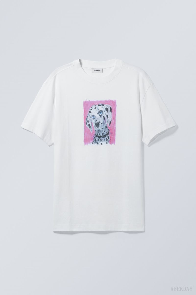 Dalmatian Weekday Oversized Graphic Printed T-shirt | VPFR2079