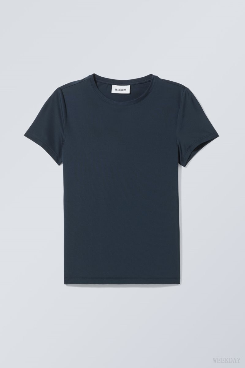 Dark Blue Weekday Fine T-shirt | IGLM2322