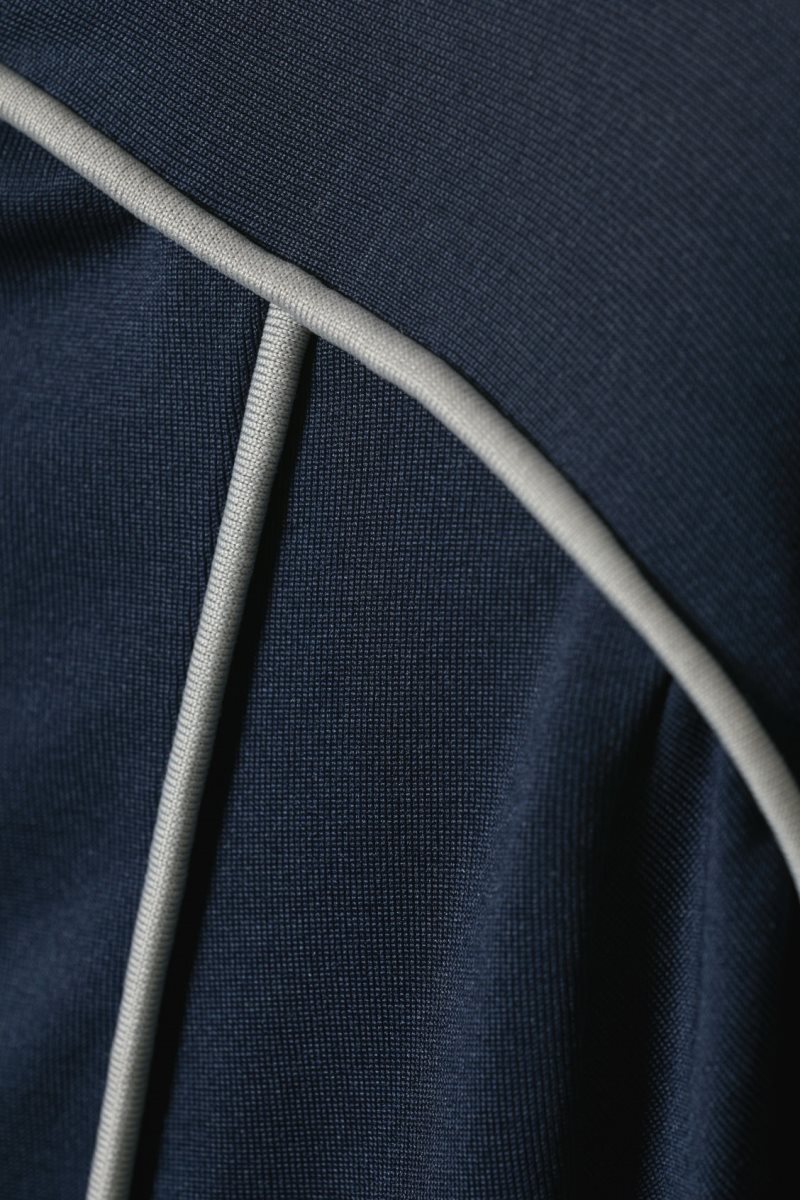 Dark Blue Weekday Lionella Piping ZIp Longsleeve | MSOD2431