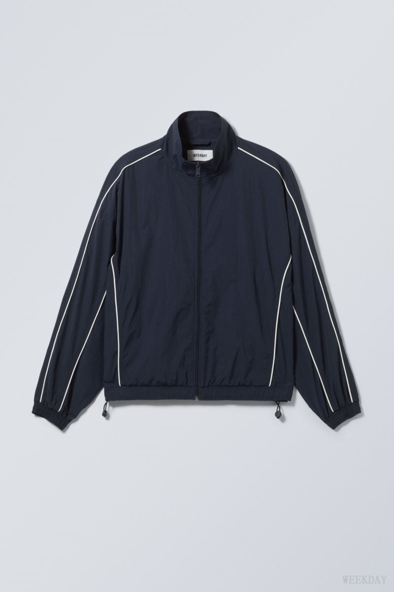 Dark Blue Weekday Nera Windbreaker Jacket | SYVE4128