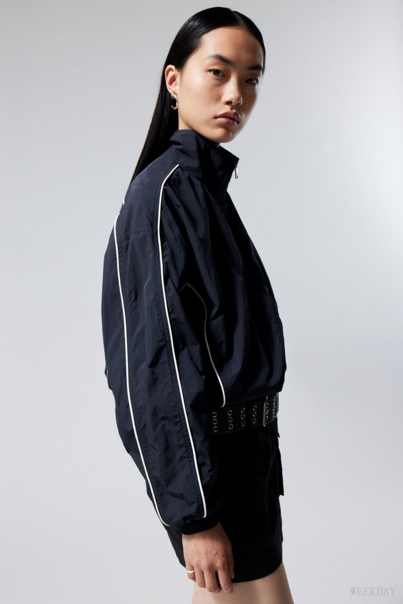 Dark Blue Weekday Nera Windbreaker Jacket | SYVE4128