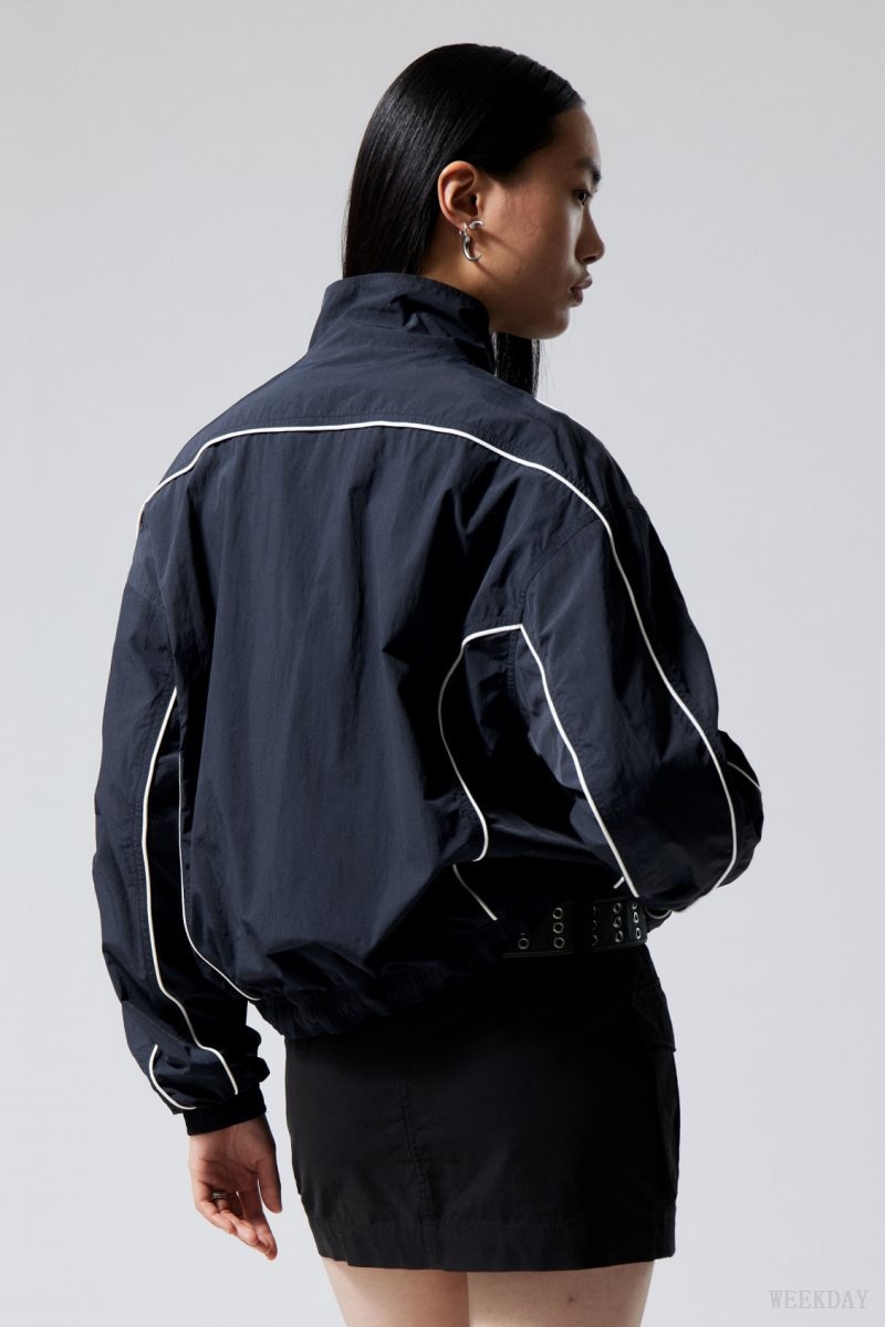 Dark Blue Weekday Nera Windbreaker Jacket | SYVE4128