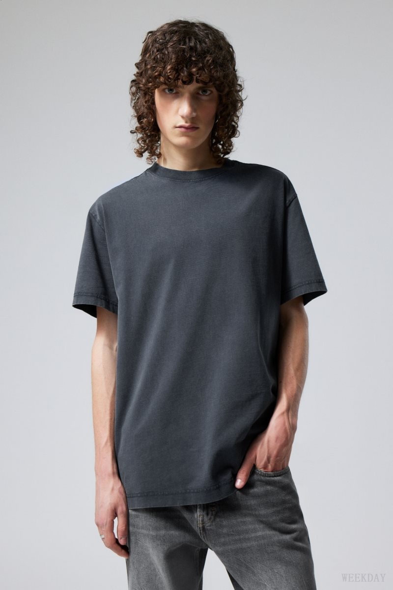 Dark Blue Weekday Oversized Heavyweight T-shirt | WWPN8020