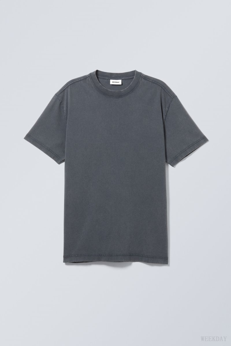 Dark Blue Weekday Oversized Heavyweight T-shirt | WWPN8020