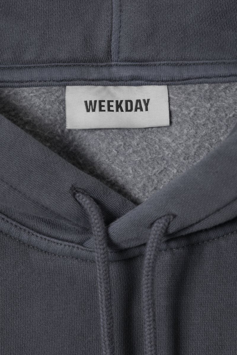 Dark Blue Weekday Oversized Heavyweight Hoodie | GDZD6493