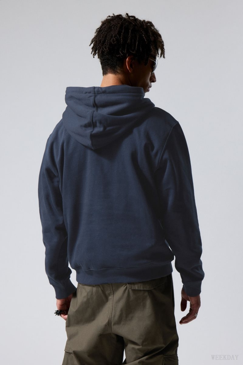 Dark Blue Weekday Standard Midweight Hoodie | IZCD3285