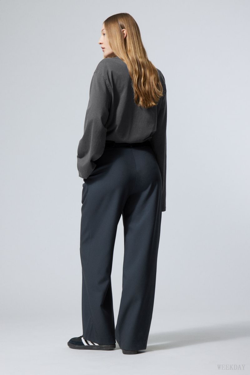 Dark Blue Weekday Zia Suit Trousers | TYXM9943