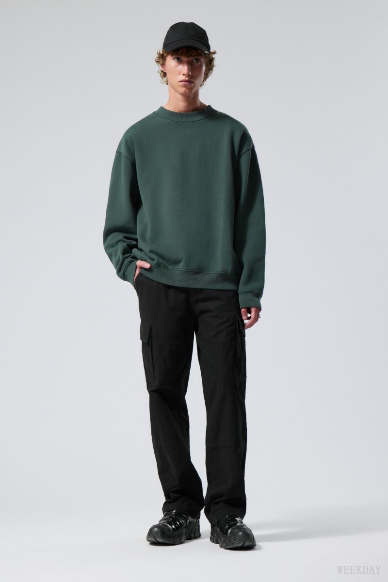 Dark Green Weekday Relaxed Heavyweight Sweatshirt | UOPS3092