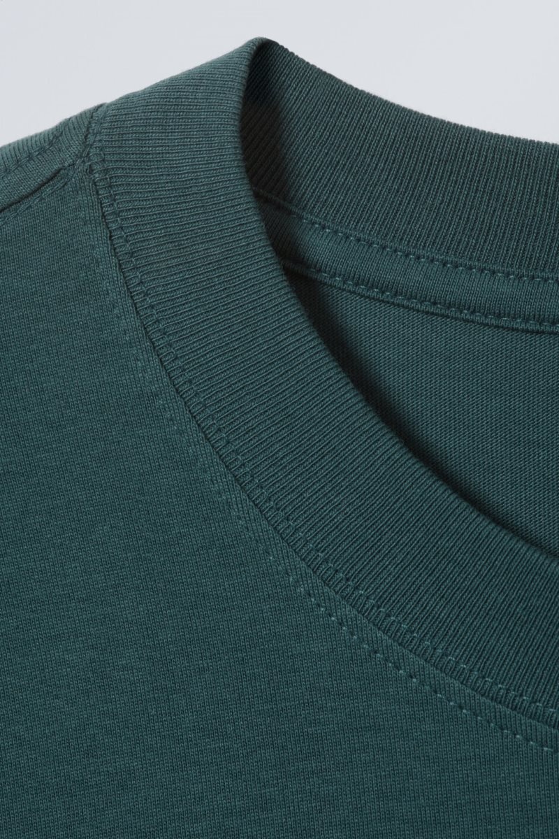 Dark Green Weekday Relaxed Midweight Long Sleeve | RLWN0922