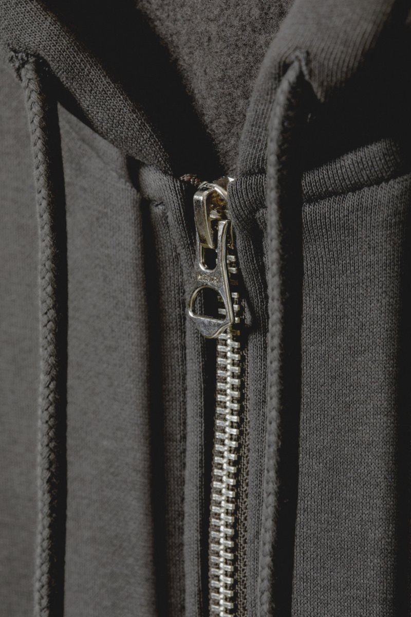 Dark Grey Weekday Essence Standard Zip Hoodie | ELDV5006