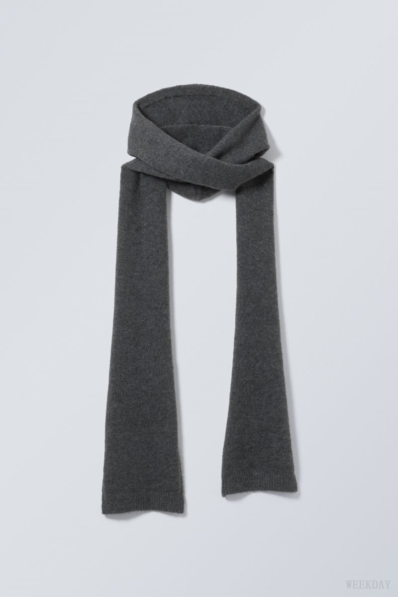 Dark Grey Weekday Hood Scarf | HXFX1976