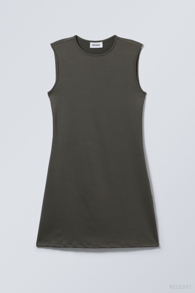 Dark Grey Weekday Johanna Tank Dress | DRXY3774