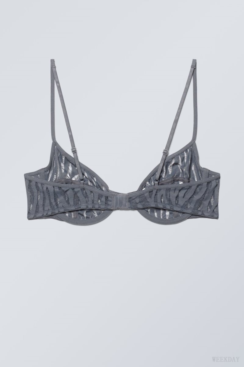 Dark Grey Weekday Molly Underwire Bra Bra | LNBO7842