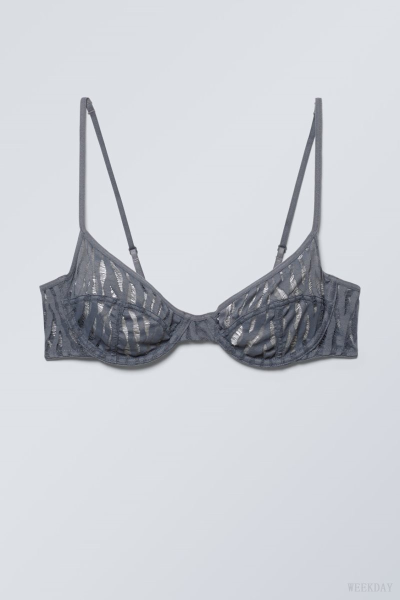 Dark Grey Weekday Molly Underwire Bra Bra | LNBO7842