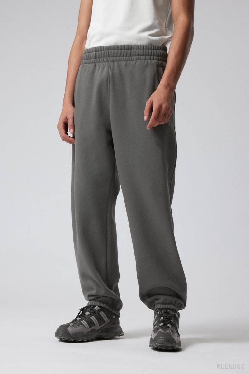 Dark Grey Weekday Relaxed Heavy Sweatpants | NVEE5373