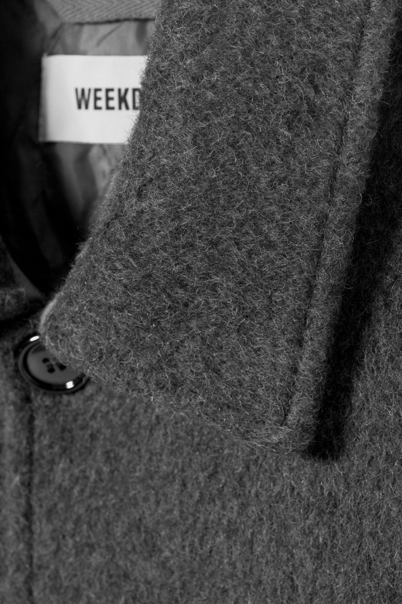 Dark Grey Weekday Rory Wool Jacket | ENJX0407