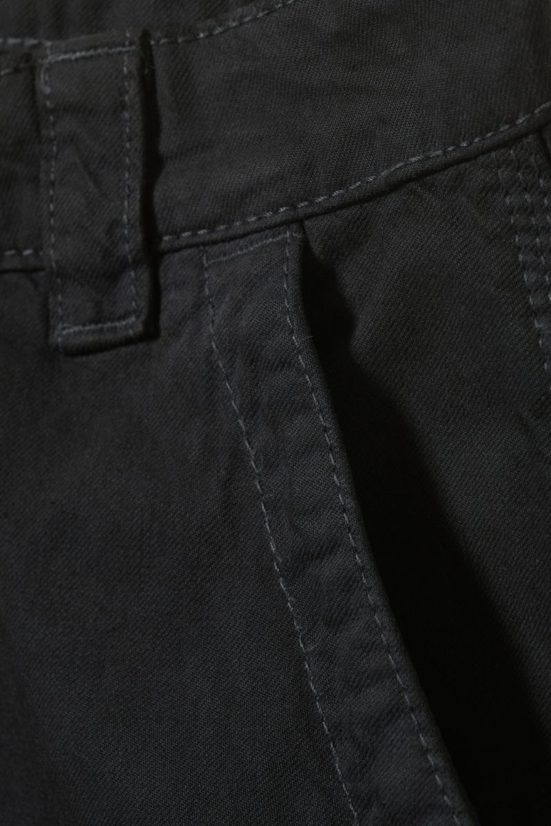 Dark Grey Weekday Tony Cotton Twill Trousers | UQAX2222