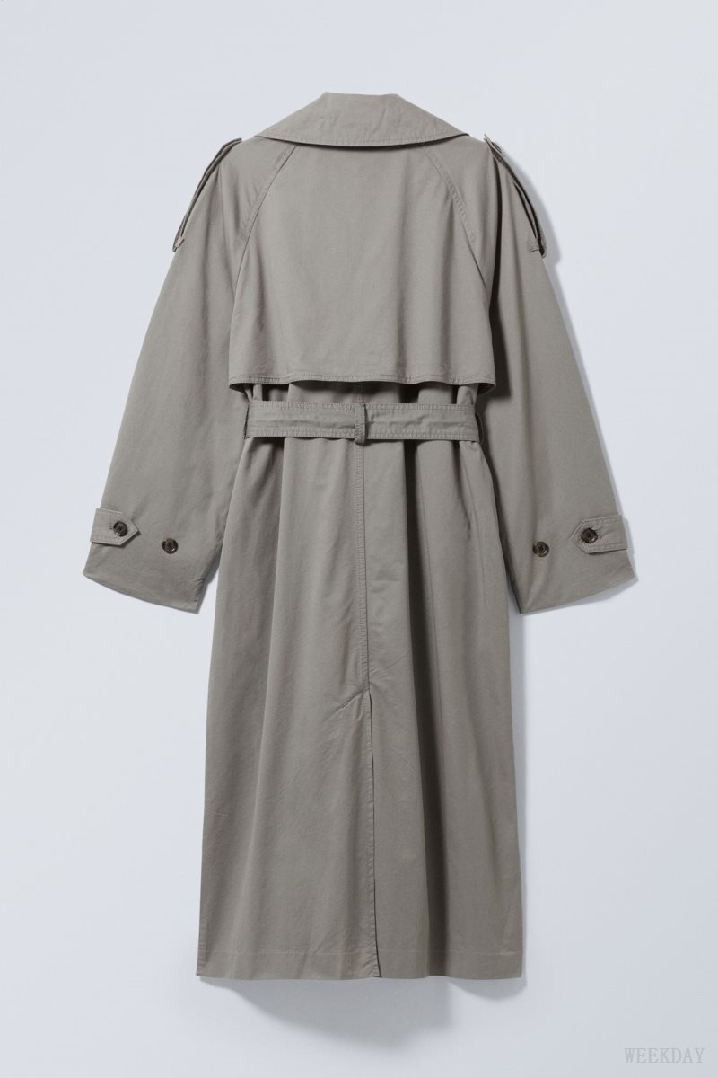 Dark Grey Weekday Zenni Oversized Trench | HBLT7111