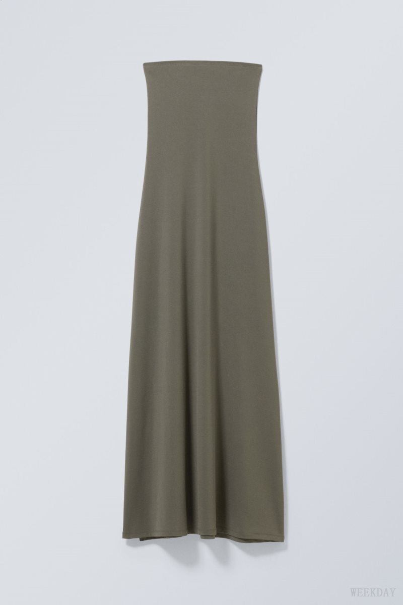 Dark Khaki Weekday Act Tube Dress | HGLJ4687