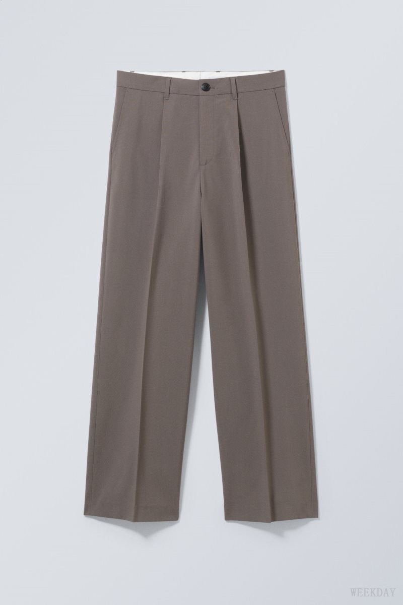 Dark Mole Weekday Uno Loose Suit Trousers | QCMJ3412