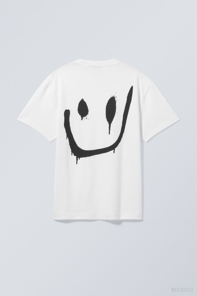 Drippy Smiley Weekday Oversized Graphic Printed T-shirt | RQAK2136