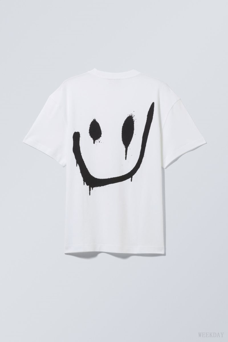 Drippy Smiling Face Weekday Oversized Graphic Printed T-shirt | RCQG0027