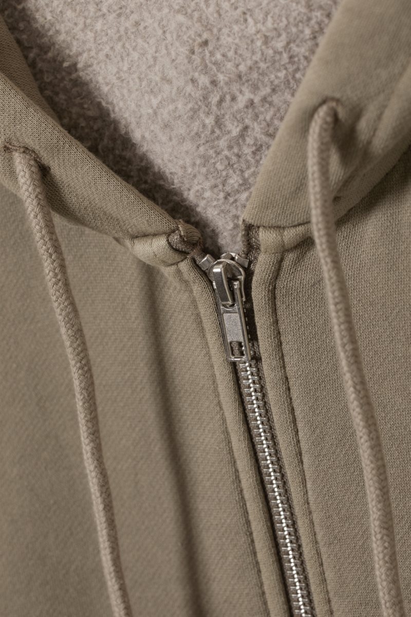 Dusty Mole Weekday Boxy Heavyweight Zip Hoodie | OZDJ8073