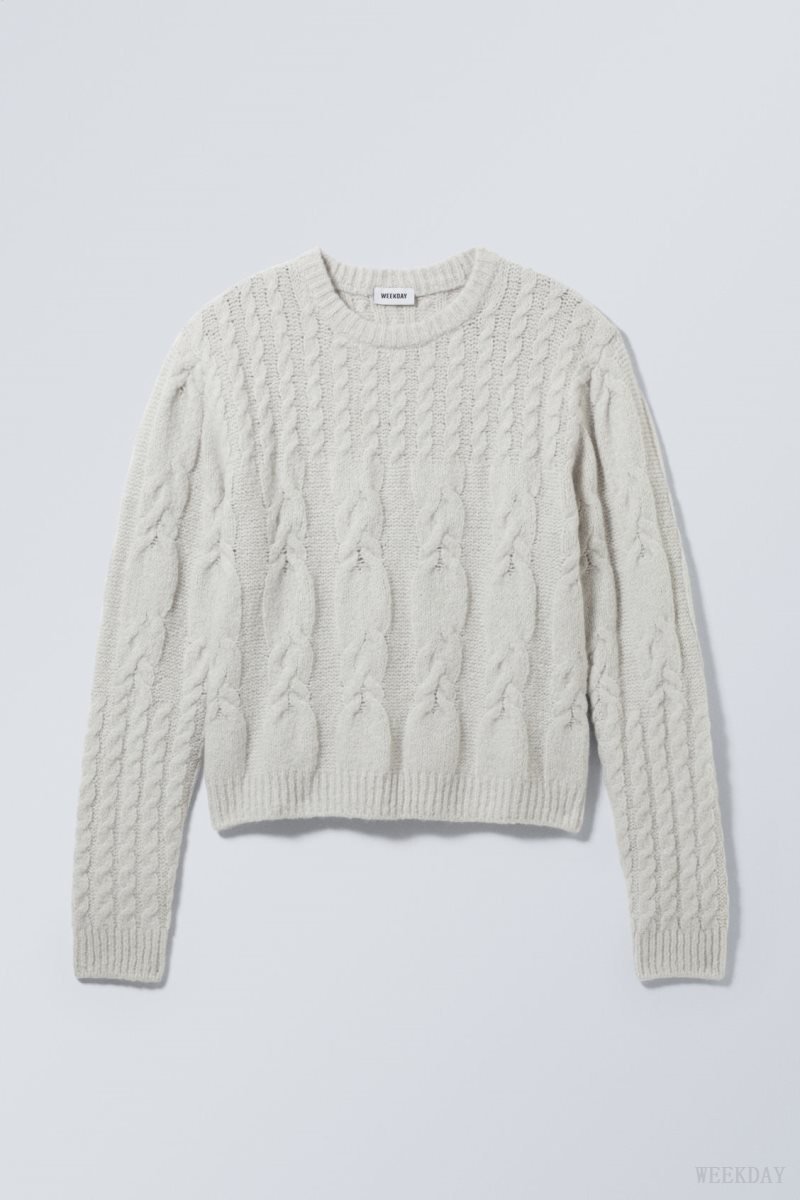 Ecru Weekday Jesper Wool Blend Knit Sweater | COWX2089