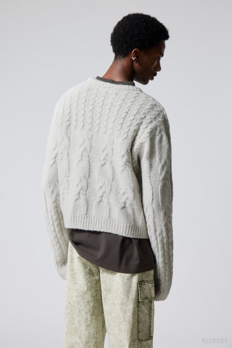 Ecru Weekday Jesper Wool Blend Knit Sweater | COWX2089