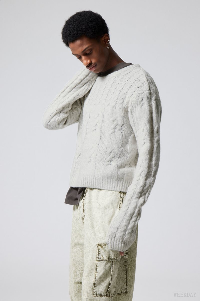 Ecru Weekday Jesper Wool Blend Knit Sweater | COWX2089