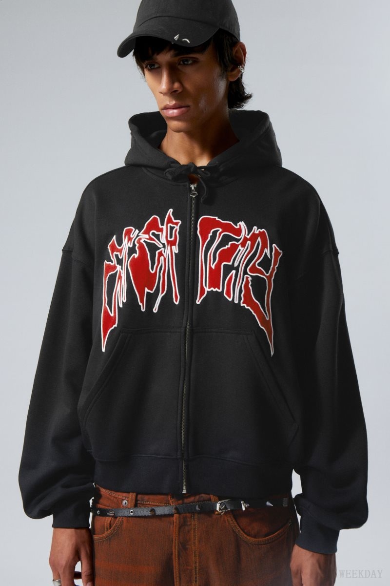 Eternity Weekday Boxy Graphic Zip Hoodie | VOZB3494