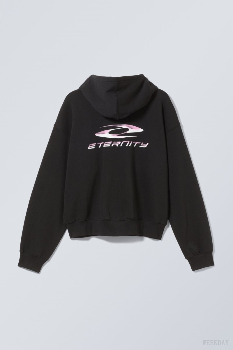 Eternity Weekday Boxy Graphic Zip Hoodie | QKHT8810