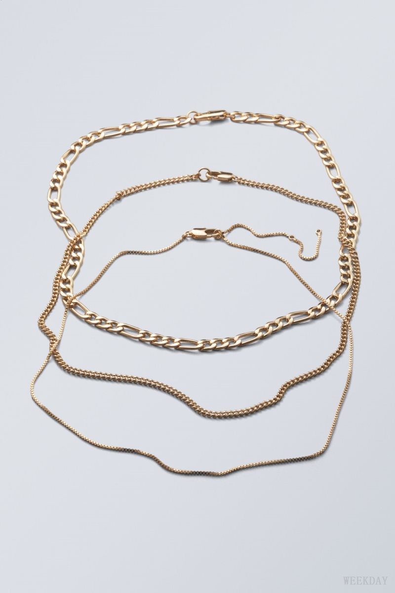 Golden Weekday Unity Necklace Set | AMYF0953