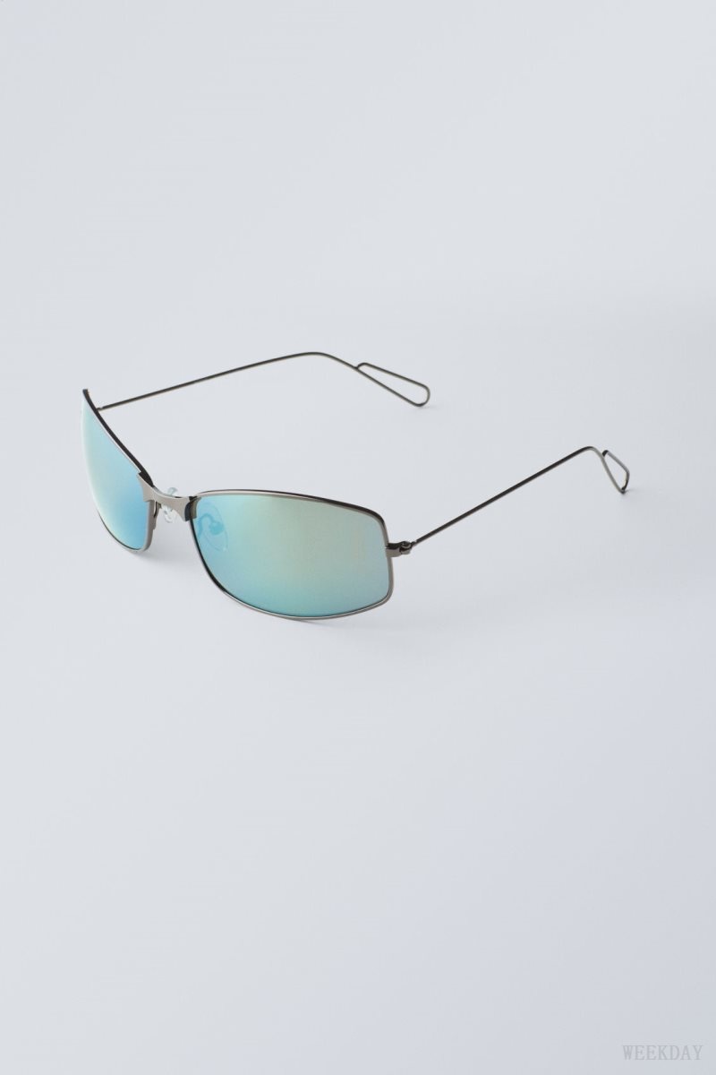 Green Weekday Flash Sunglasses | FFYE5953