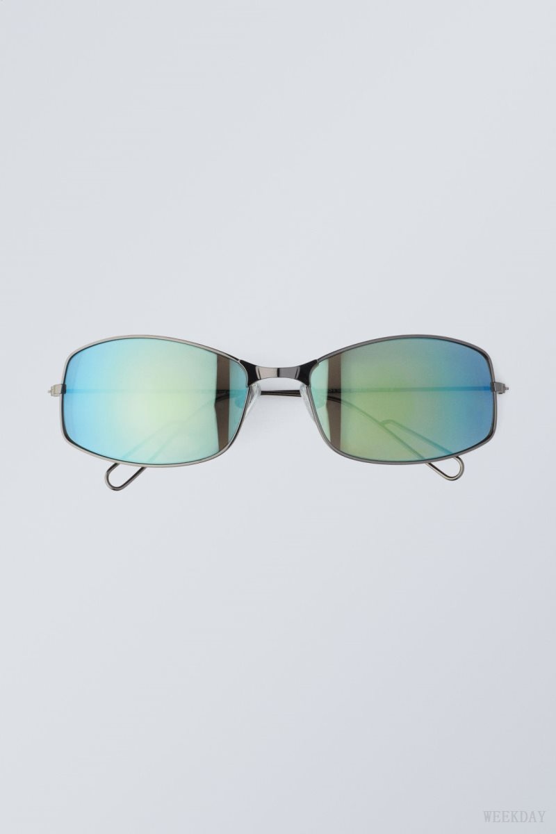 Green Weekday Flash Sunglasses | FFYE5953