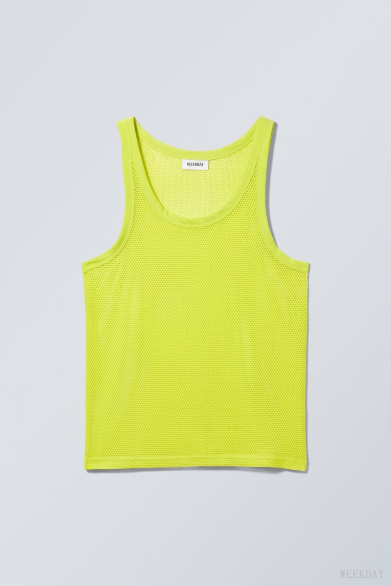 Green Weekday Matheus Mesh Tank Top | ZTEI1218