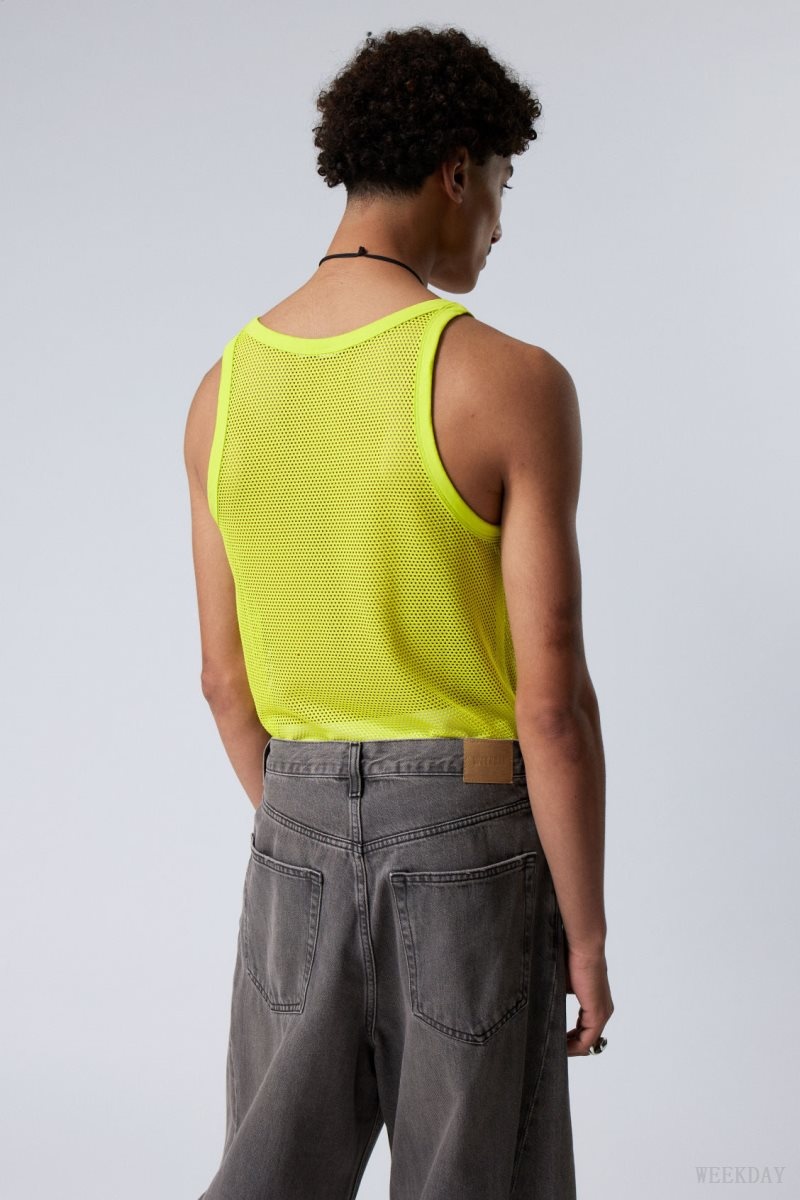 Green Weekday Matheus Mesh Tank Top | ZTEI1218